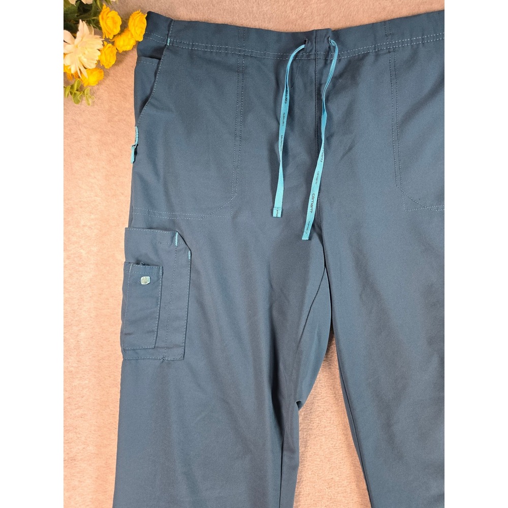 Carhartt Force Scrub Set Women XL Petite Blue Modern Fit V-Neck Cargo C52110P - Picture 10 of 16